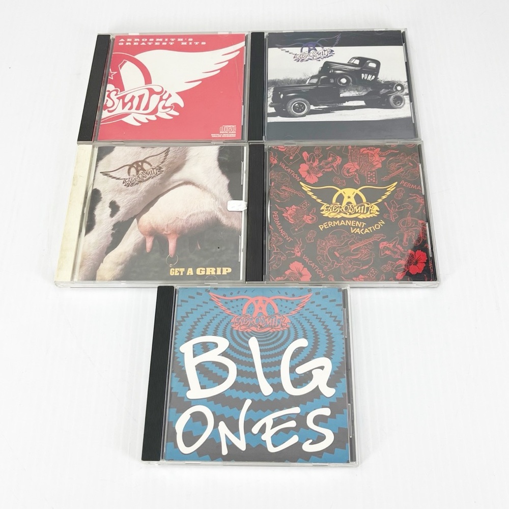 Set of 5 Aerosmith Audio Music CDs Pump Get a Grip Big Ones Greatest Hits